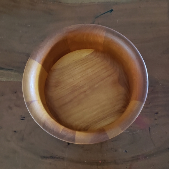 Wooden Bowl William Sonoma Tulip Salad Bowl Wood handmade 6in - Picture 7 of 7
